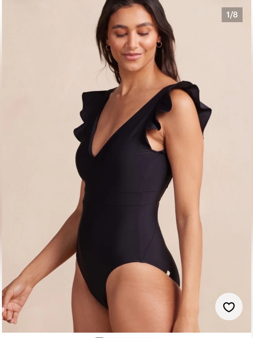 Summersalt Backflip Long Torso Black Ruffle One Piece Swimsuit NEW size 12